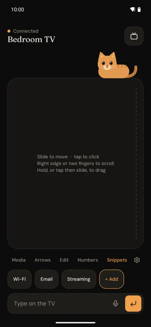 Saved snippets in PawPad